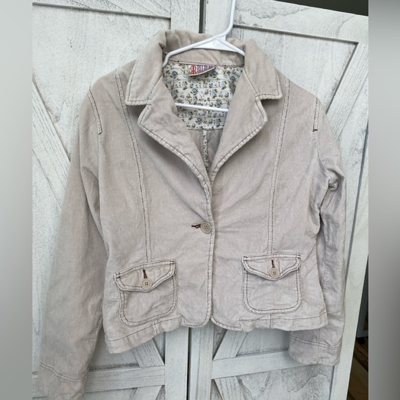 Bill Blass Corduroy Blazer Jacket Women's Petite Large Tan Y2k Preppy Vintage - Picture 8 of 8